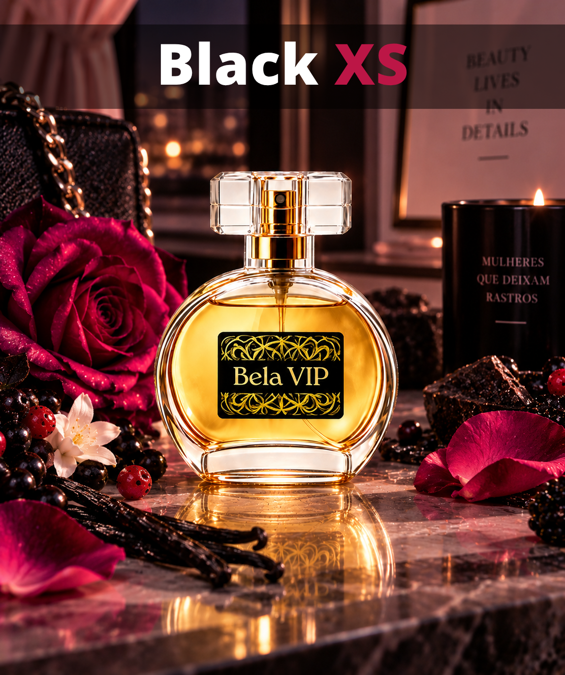 Perfume Contratipo Inspirado no Black XS Bela VIP Z012 zullit