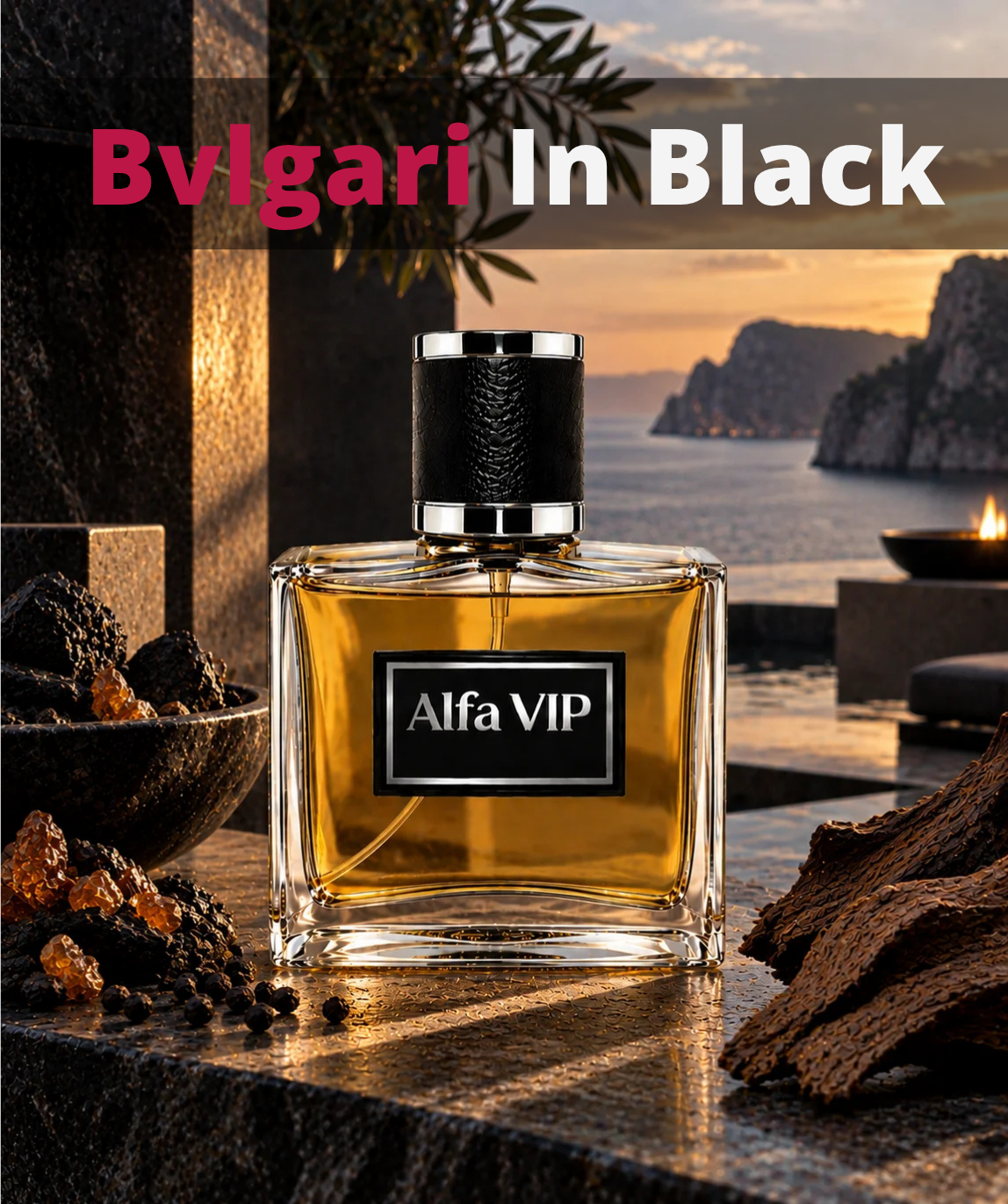 Perfume Contratipo Inspirado no Bvlgari In Black Alfa VIP Z877 zullit