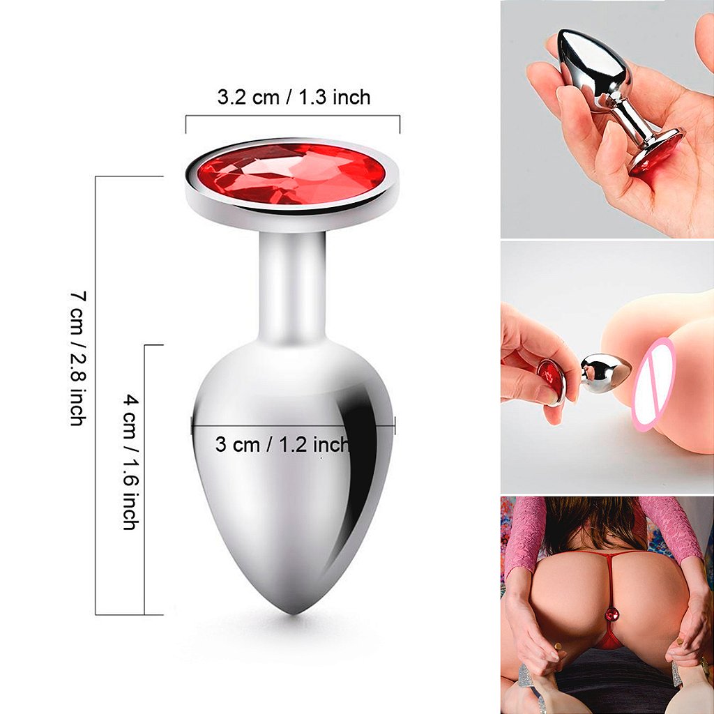 Plug Anal Pequeno Joia Aço Inoxidável Cores Sortidas - Pedido Secreto