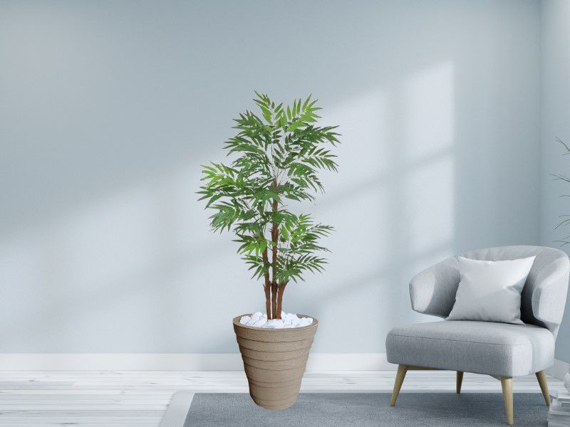 Planta Artificial Árvore Palmeira Phoenix 1,77m kit + Vaso Redondo D.  Grafiato Bege 40cm - Florescer-Decor | FLORESCER DECOR