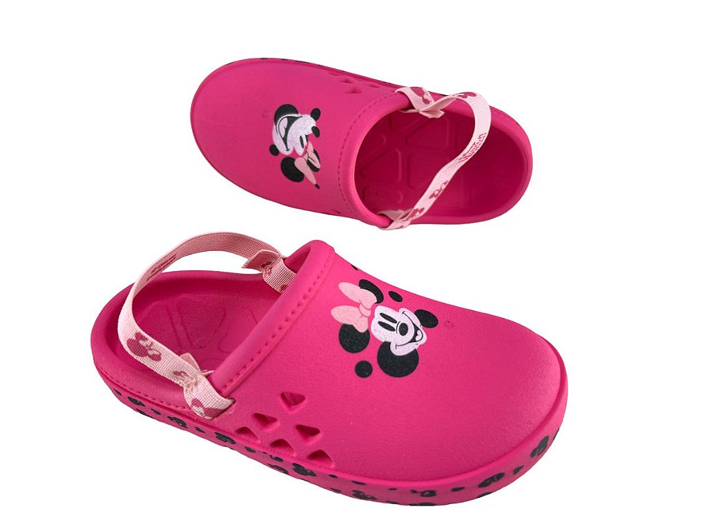 CHINELO DISNEY 22480 BABUCH LULUCA SHINE COMFORT PRETO ROSA