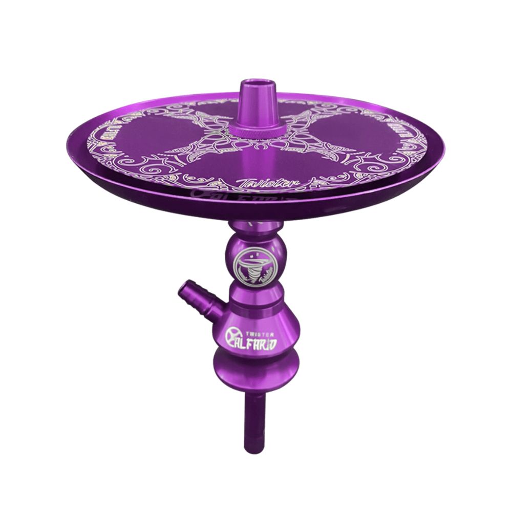 Stem Corpo Narguile com respiro no prato Roxo Twister - Tabacaria