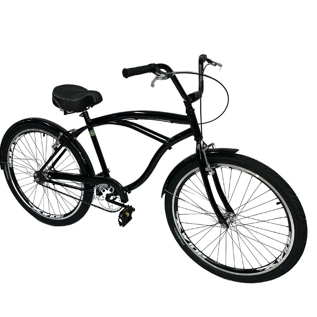 Bicicleta Aro 26 Motorizada 80cc Samy Beach Preta