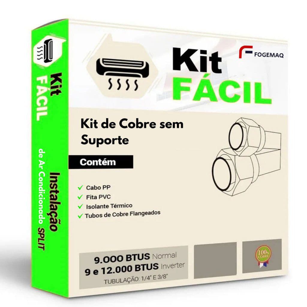 Kit Instalação 7 a 12.000 Btus Ar Condicionado Split Universal