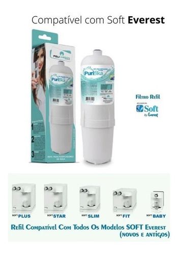 Filtro Refil Purificador De Agua Bebedouro Soft Everest Star