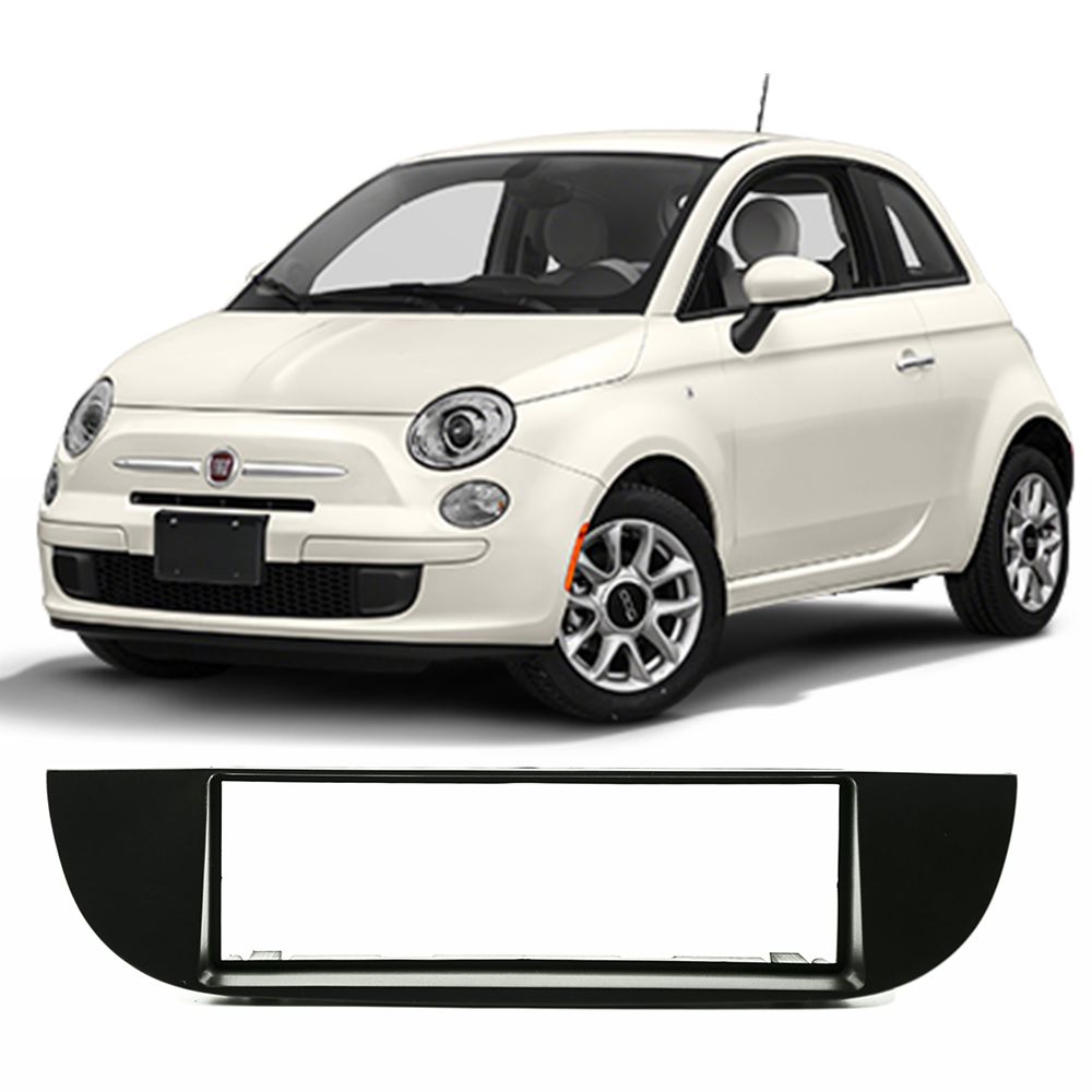 Moldura Painel 1 Din Fiat 500 2012-2017 Preto Multimídia DVD