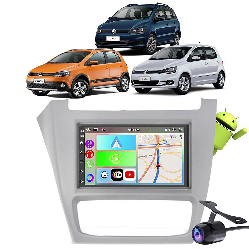 Kit Multimídia Fox SpaceFox CrossFox 2014-2022 7'' Android CarPlay