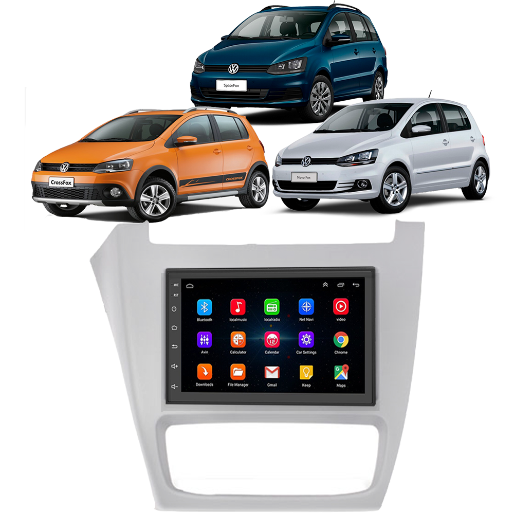 Kit Multimídia Android Fox, CrossFox e SpaceFox (2014-2022) GPS e