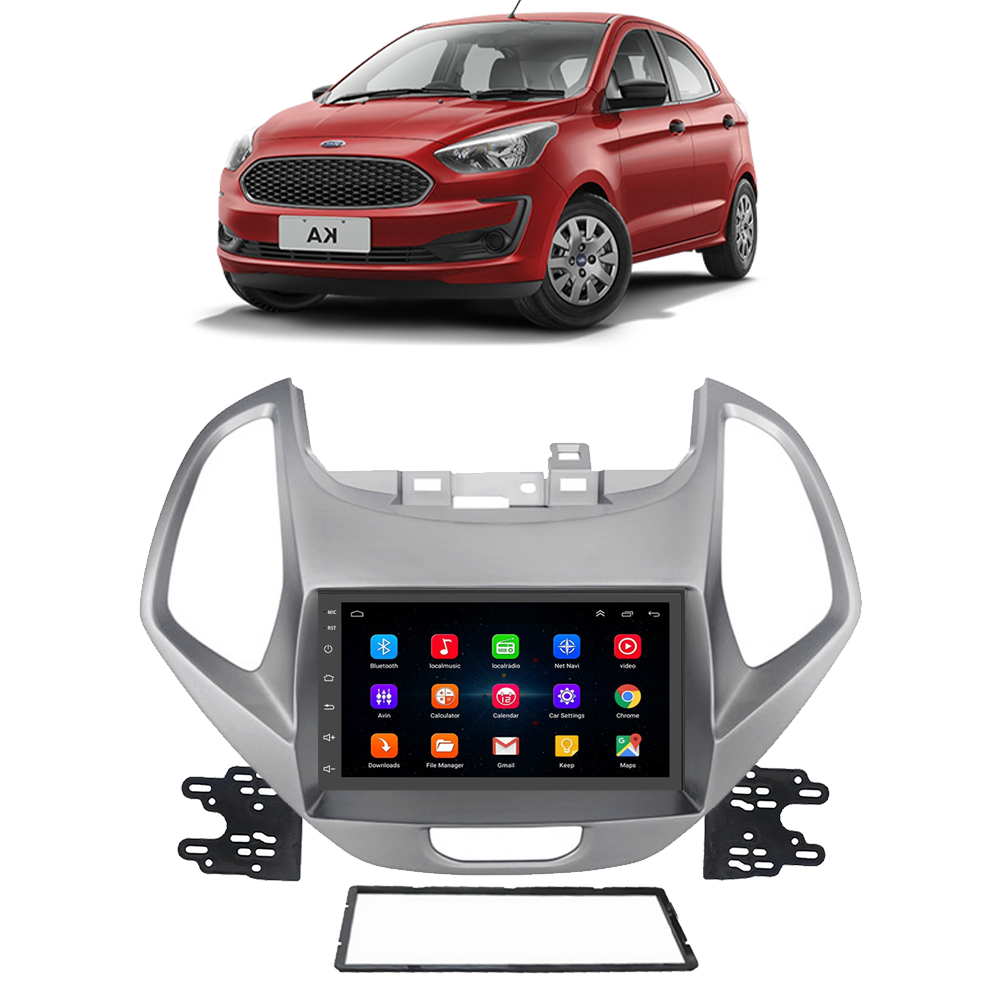 Kit Central Multimídia Android Ford Ka 2018-2021 - GPS, TV