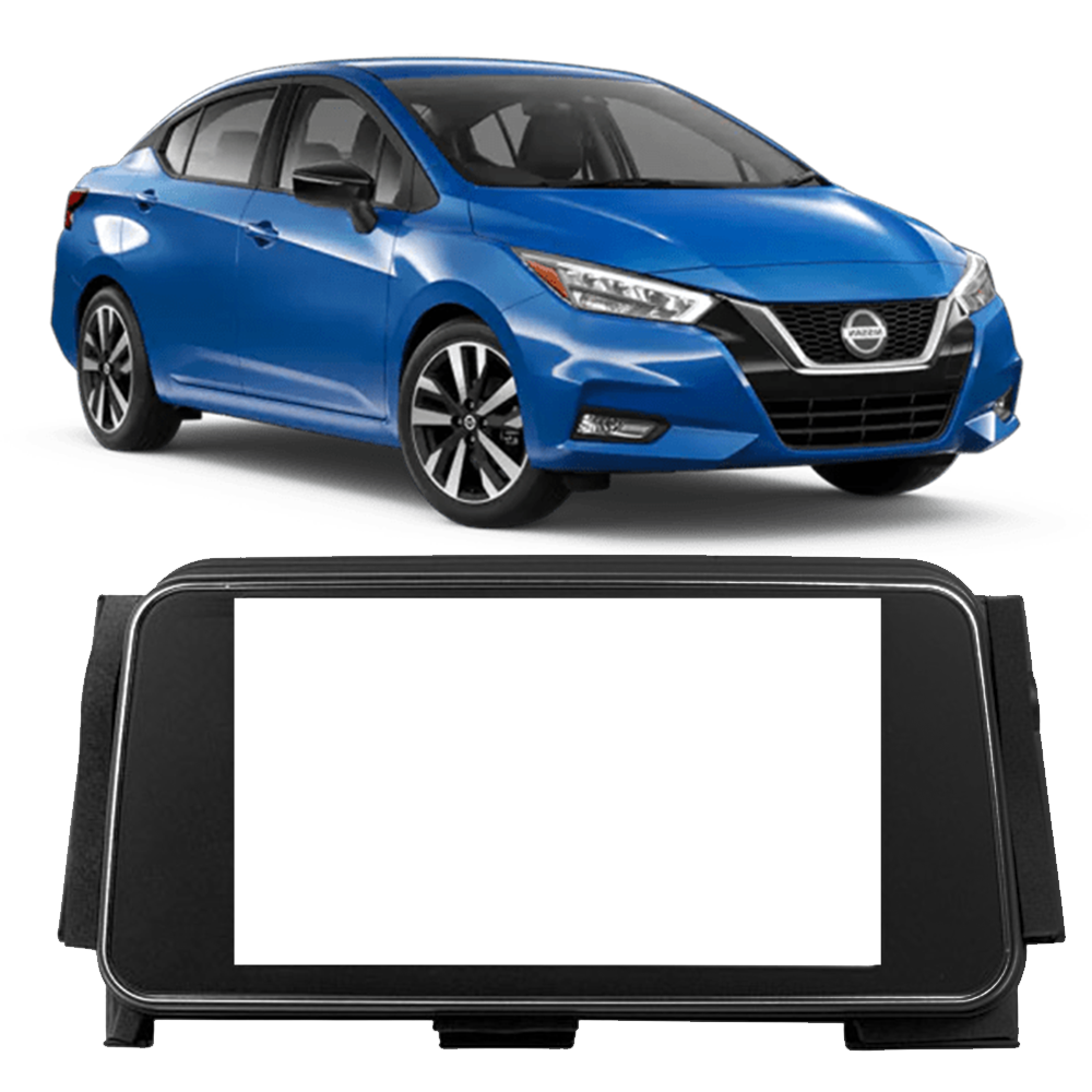 Moldura Painel 2 Din Nissan Versa 2021-2023 7 Polegadas Central