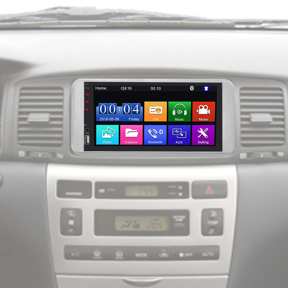 Moldura Painel Corolla Fielder Rav Etios Hilux 2 Din Preto Japonês