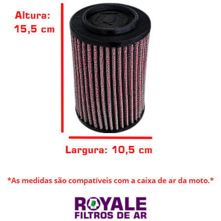 Comprar Filtro de Ar Esportivo Lavável Royale - Dafra Speed 150 - Royale  Filtros