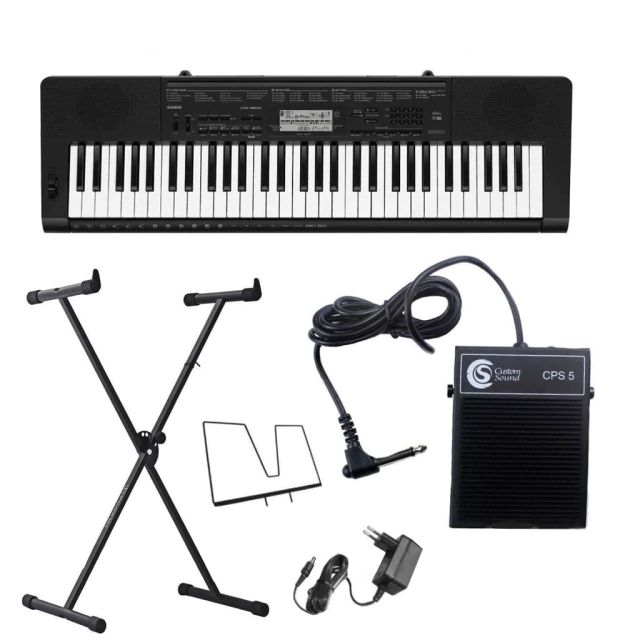 Teclado Casio CTK 3500 com suporte e pedal - Super Sonora Teclado Casio CTK 3500 com suporte e pedal - Super Sonora