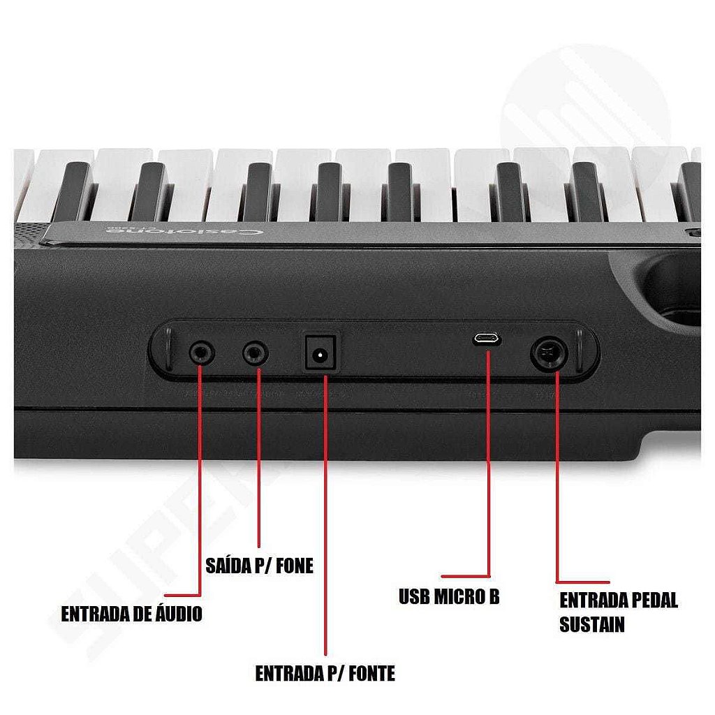 Teclado Casio CTS200 com Pedal - Super Sonora - Super Sonora