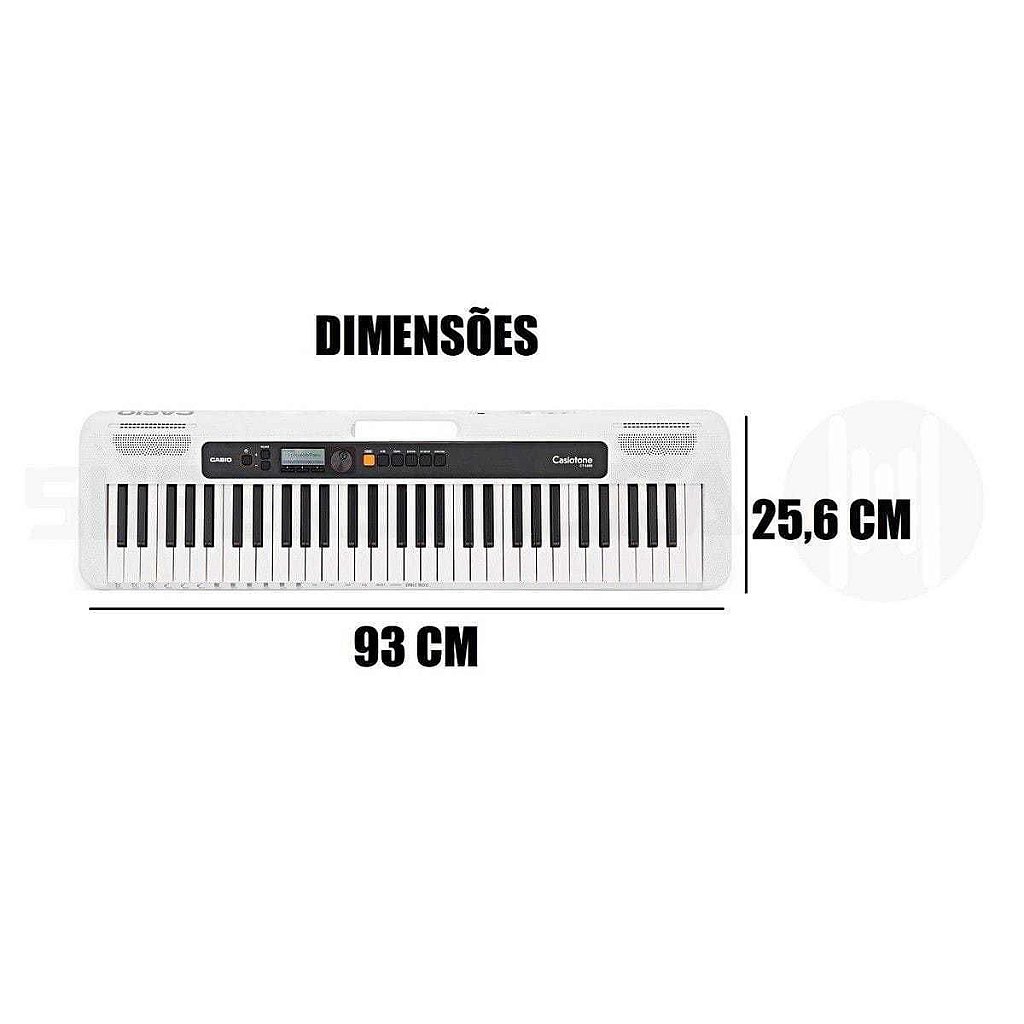 Teclado Casio CTS200 Branco com Pedal e Suporte - Super Sonora