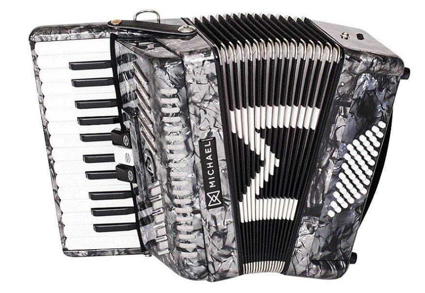 Acordeon Michael 48 Baixos ACM4803N Preto Perolado - Super Sonora