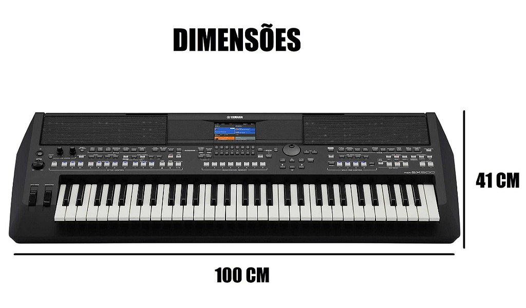 Teclado Yamaha PSR-SX600 com Suporte e Banqueta - Super Sonora