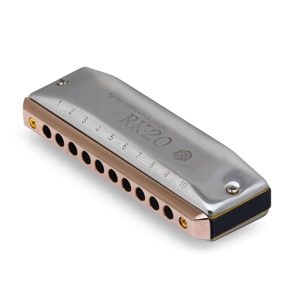 Gaita de Boca Diatônica Rk 20 Silver C 20 Vozes shg - Super Sonora