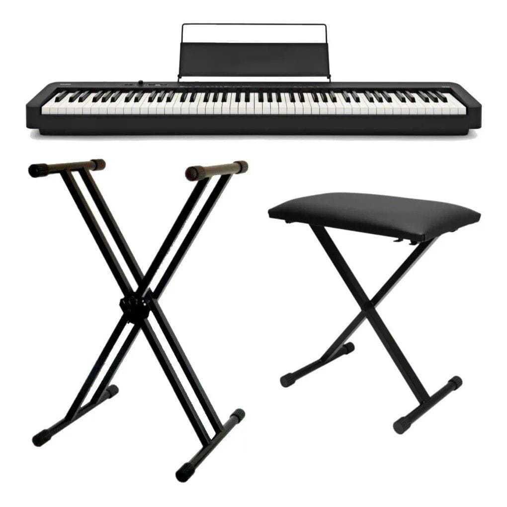 Piano Digital Casio CDP-S110 com Suporte e Banqueta - Super Sonora