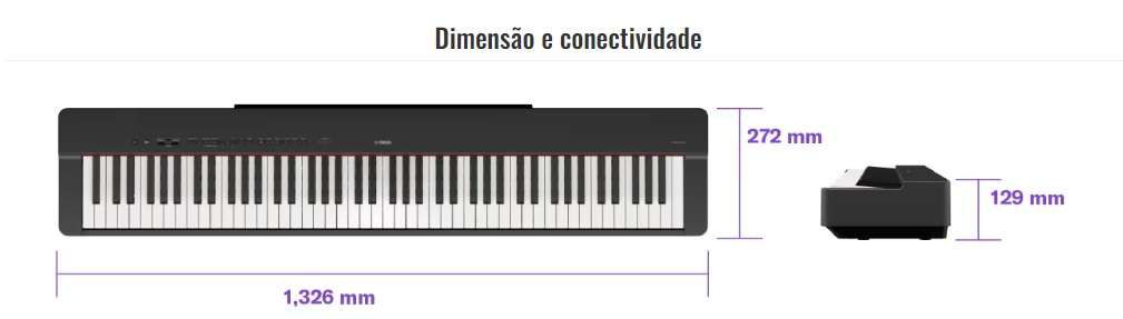 Piano Digital Yamaha P-225 + Estante + Pedal - Super Sonora