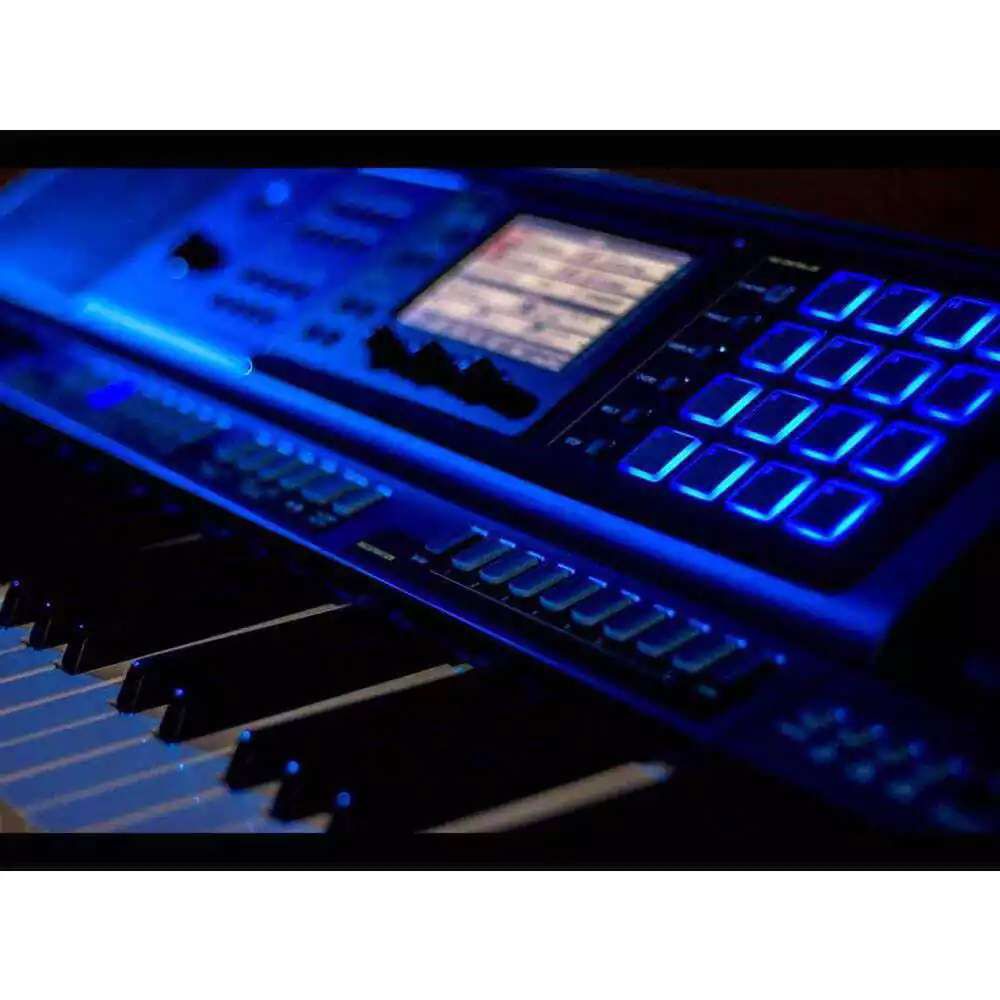 Teclado Musical Casio MzX500 Azul com Suporte e Capa - Super