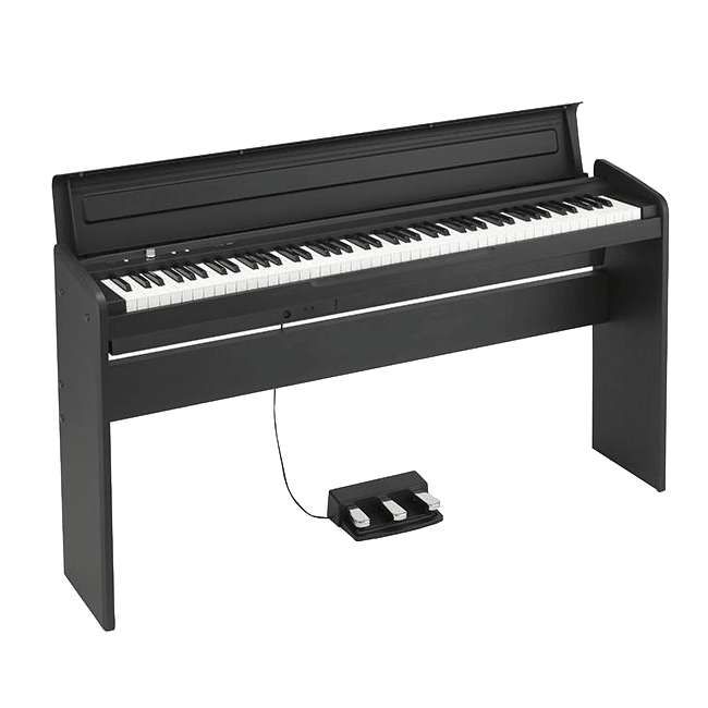 中古　KORG LP-180 BK Piano Digital Korg LP-180 Preto 88 Teclas com Estante e Pedal