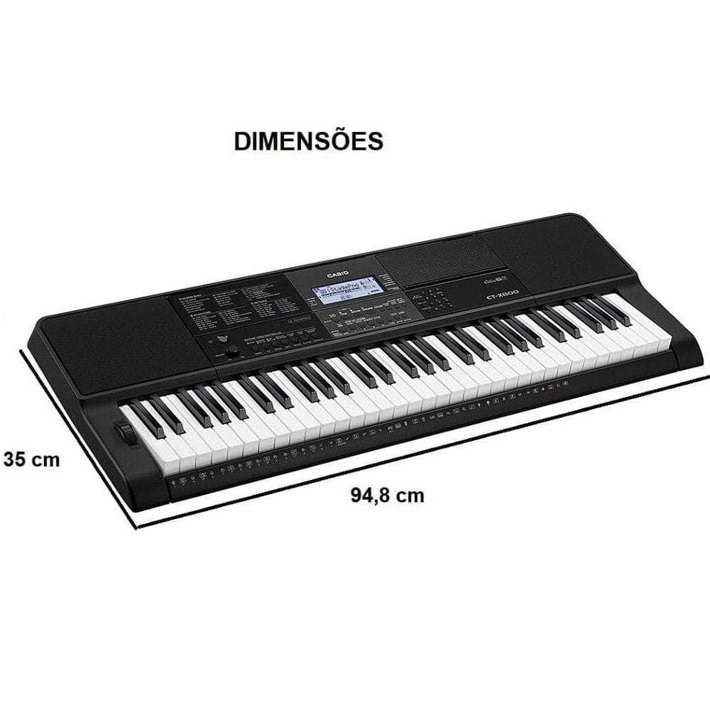 Teclado Musical CT X800 CASIO Kit Completo - Super Sonora - Super