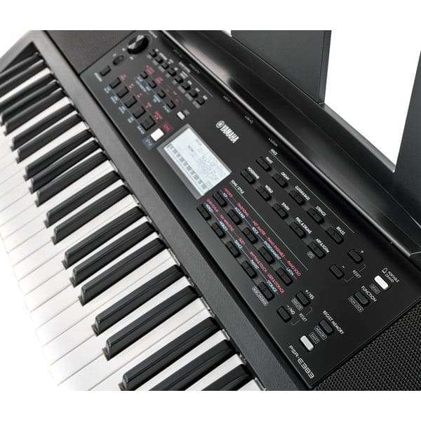 Teclado Yamaha PSR-E383 com Suporte, Capa e Pedal – Super Sonora