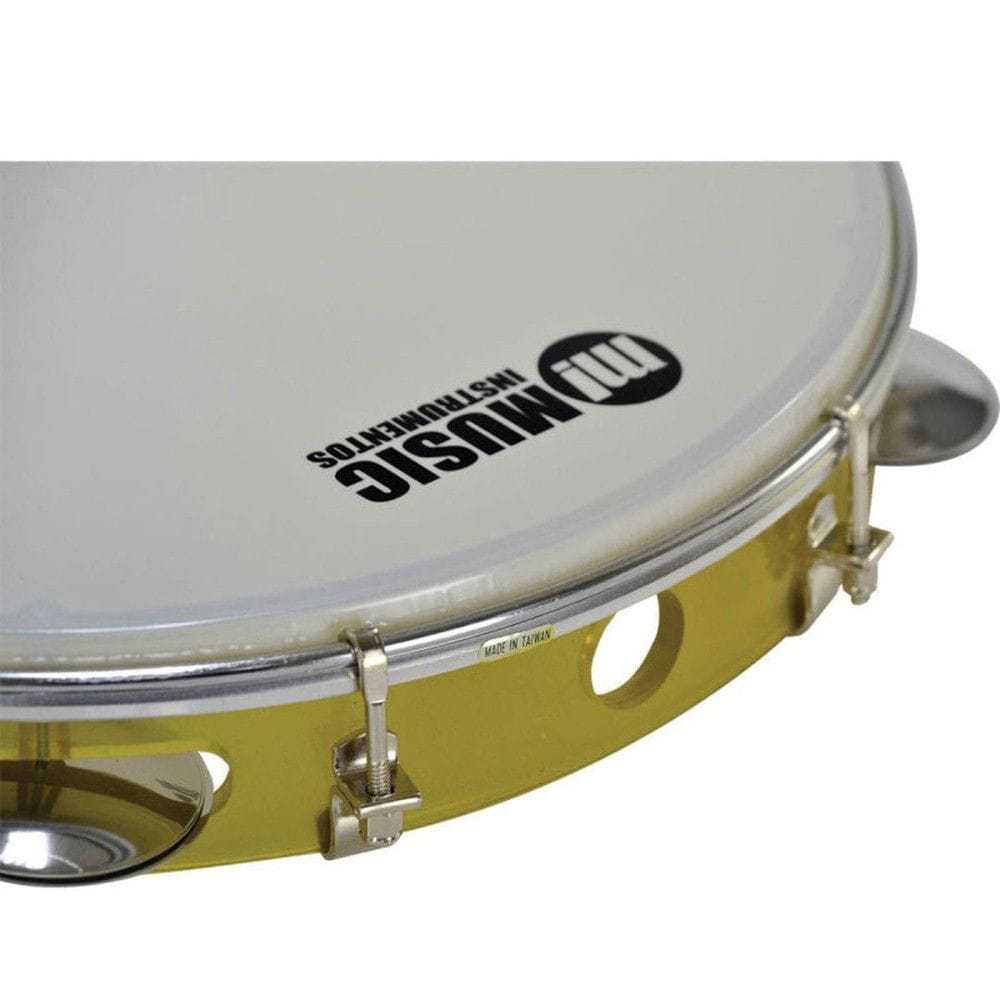 Pandeiro 12 Polegadas PHX Music Instrumentos Acrílico Amarelo Com