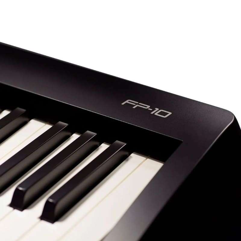 Piano Digital Roland FP-10 88 Teclas BK Preto + Suporte - Super