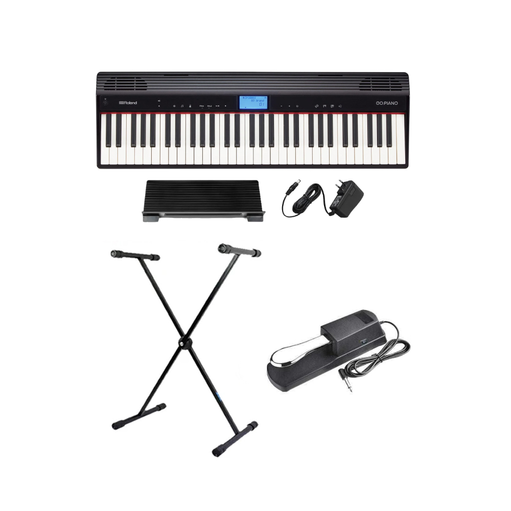 Teclado Musical Roland Go Piano 61 Teclas - GO-61P + Suporte +
