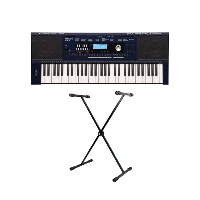Teclado Roland E-X30 Arranjador + Suporte Em X - Super Sonora