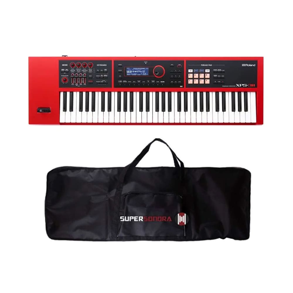 DTM・DAW Roland Teclado Sintetizador Roland XPS-30 Vermelho Kit Capa - Super