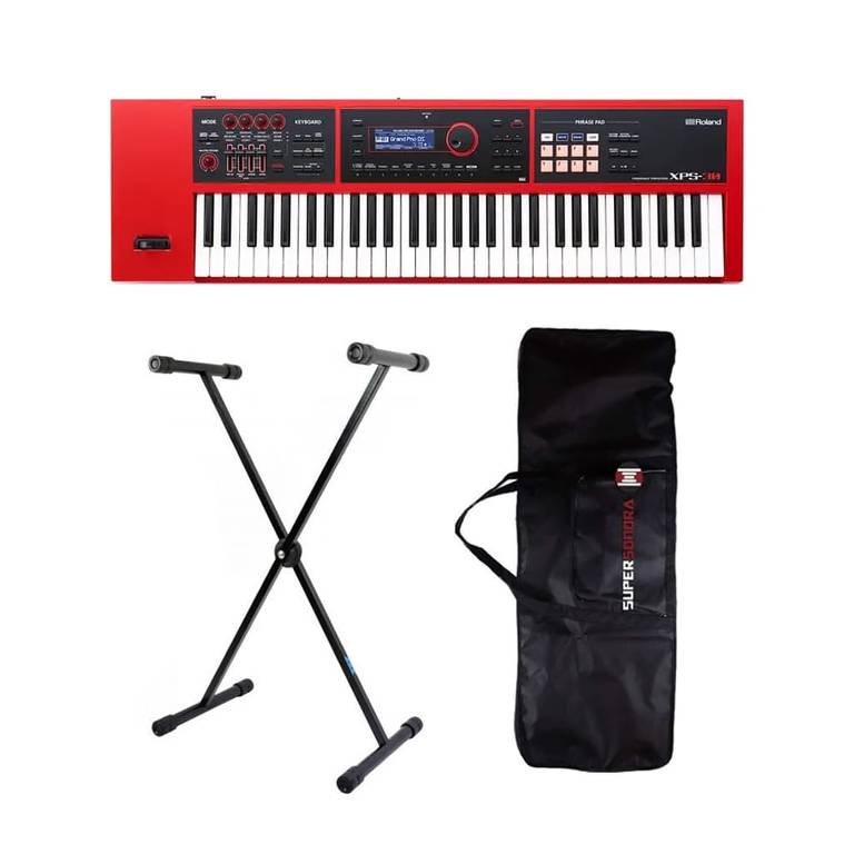 Teclado Sintetizador Roland XPS-30 Vermelho Kit C/ Suporte + Capa