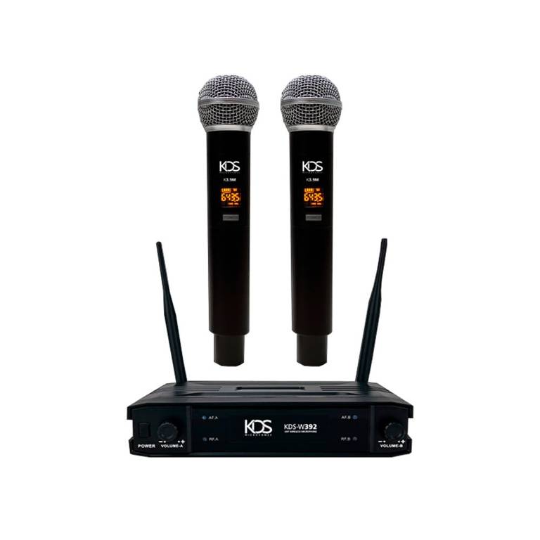 Microfone Sem Fio Kadosh KDSW-392M Duplo - Super Sonora - Super