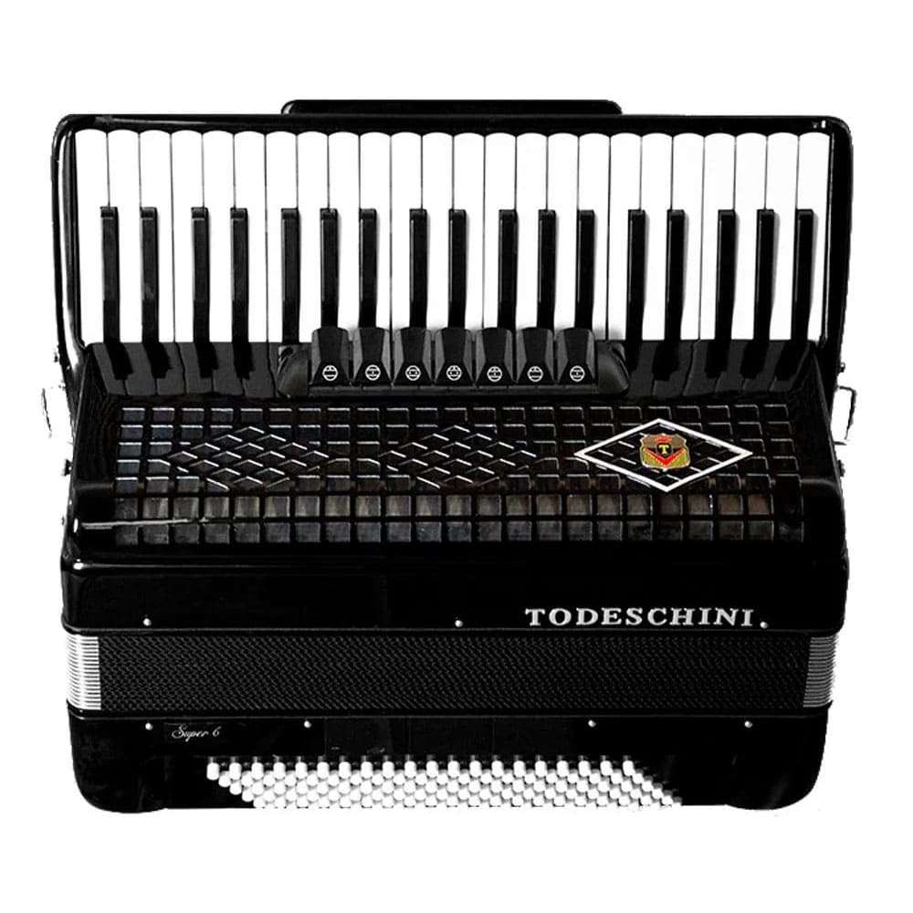Acordeon 120 Baixos Todeschini Preto YW827 com Bag - Super Sonora