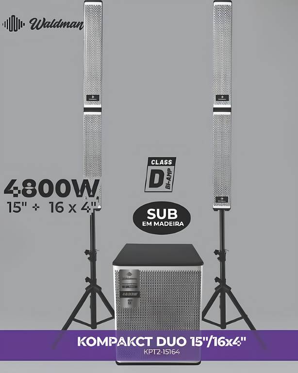 Caixas de Som Amplificadas Waldman KPT2-15164 Sub 15