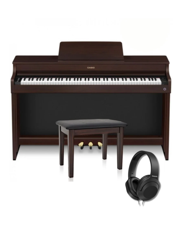 CASIO CELVIANO ダークブラウン 電子ピアノ Piano Digital Casio Celviano AP-300 Marrom + Fone - Super Sonora