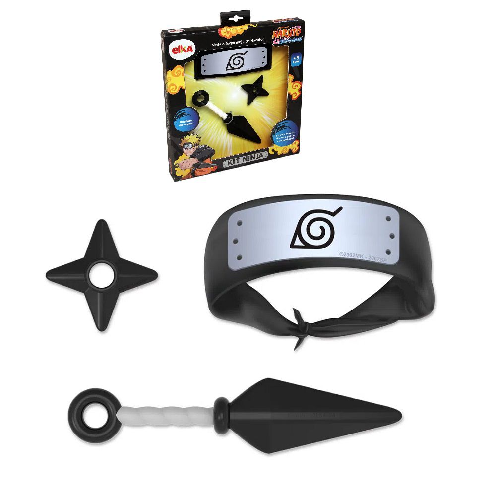 Kit Fantasia de Ninja Kunais de Brinquedo e Shurikens de Brinquedo