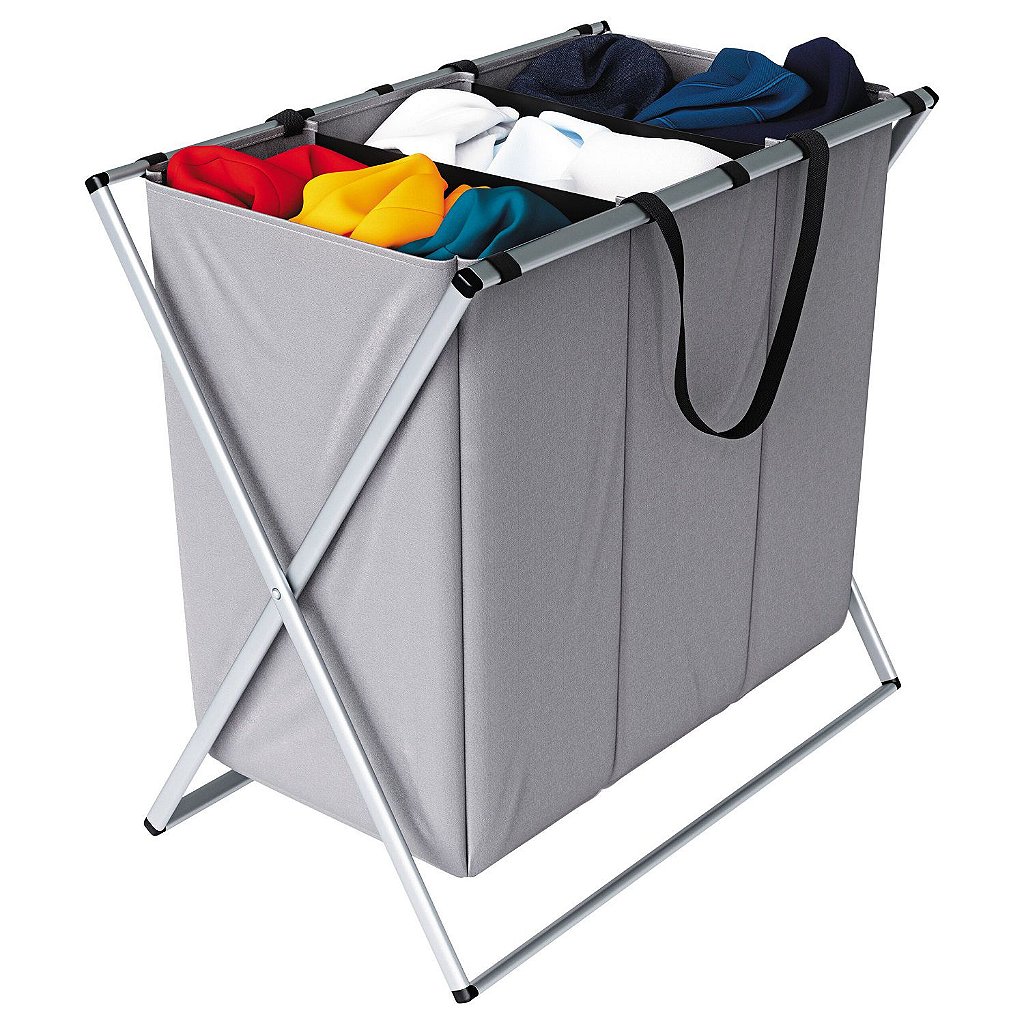 Cesto organizador de roupas para lavanderia com 03 repartições –  Continental VPress
