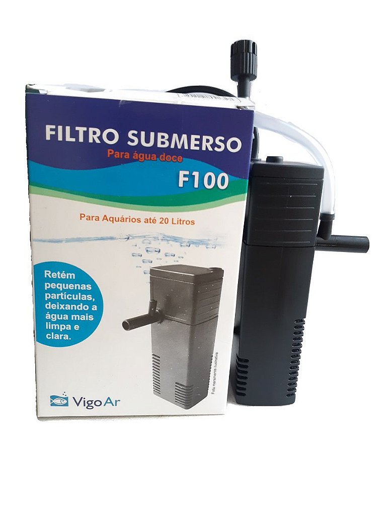 Filtro Interno com bomba F100 Aquario pequeno VigoAr - Acquapex |  Acessórios para aquário