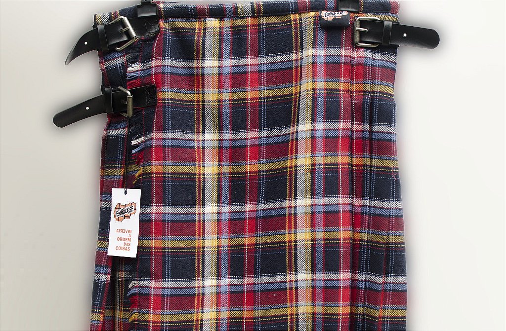 Kilt Masculina de Flanela - VERMELHO, AMARELO