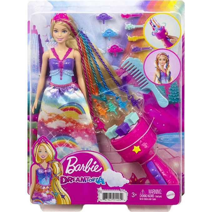 Boneca Barbie Princesa Tranças Magicas GTG00 Mattel Kleber