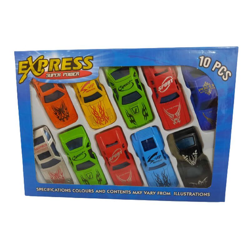 Kit Mini Carrinhos 10 Peças SG012 Express Super Power - Kleber