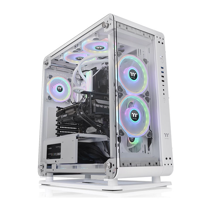 Gabinete gamer Thermaltake Core P6 Tg Snow - Fantasy Gaming