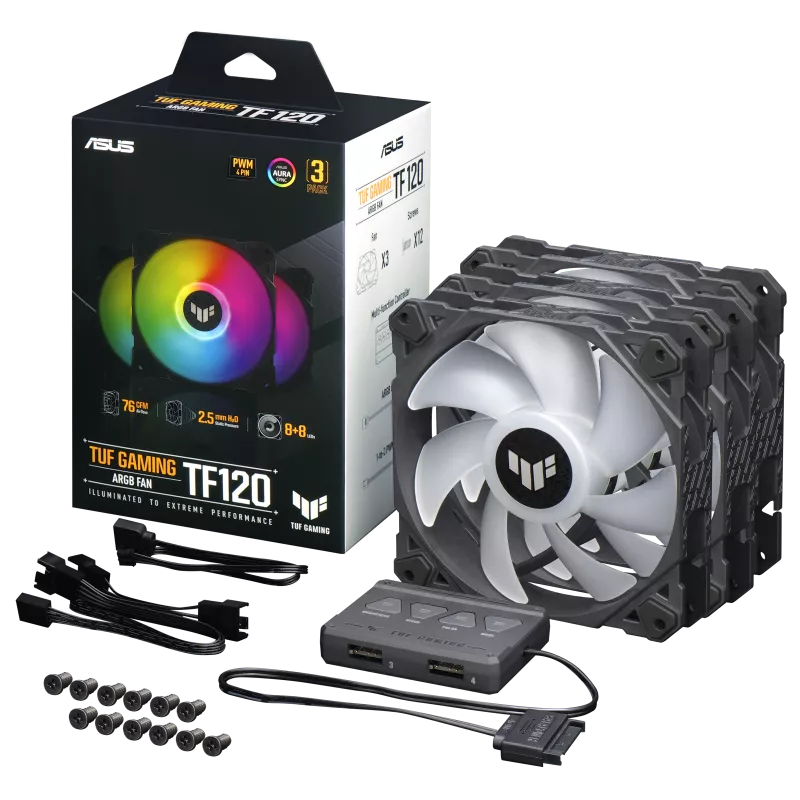 Kit Fan ASUS TUF Gaming TF120 ARGB - Fantasy Gaming - Fantasy Gaming