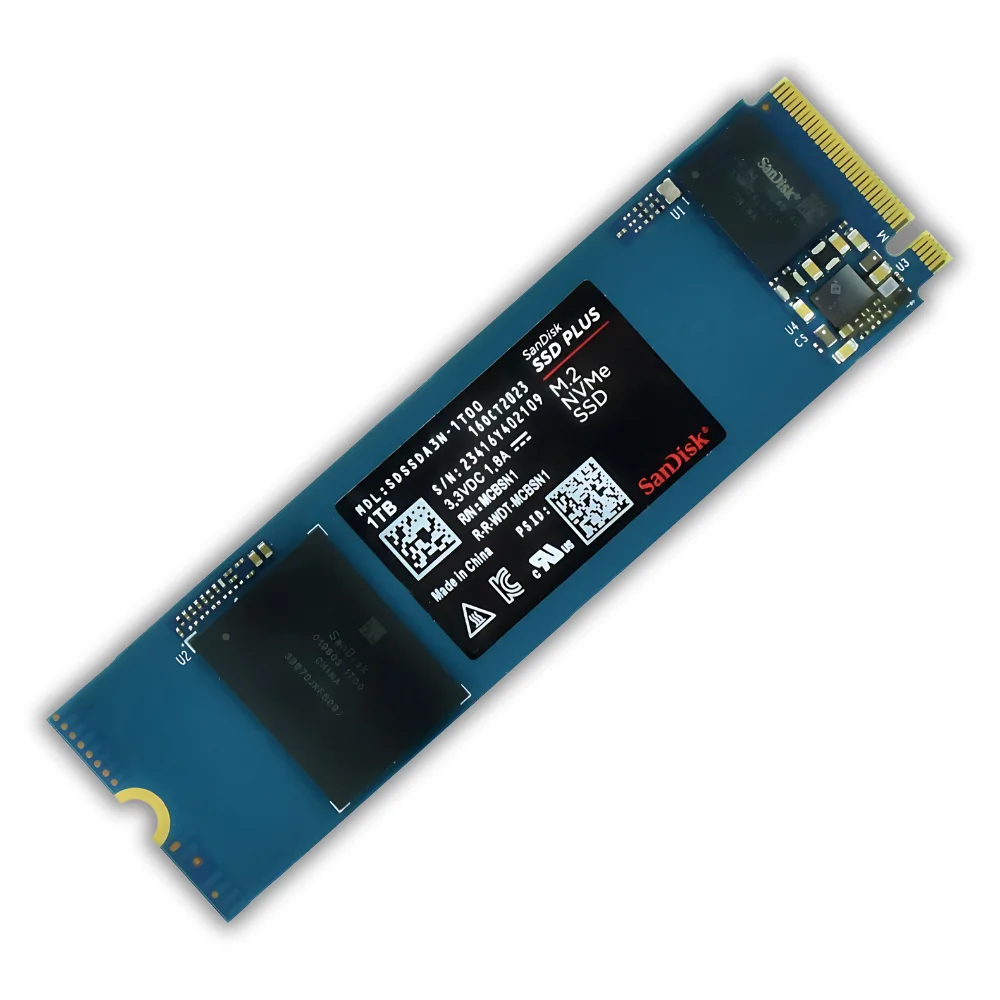 SSD Sandisk Plus 1TB, M.2 2280 NVMe Pcie Gen 3.0, Leitura 3200MB/s