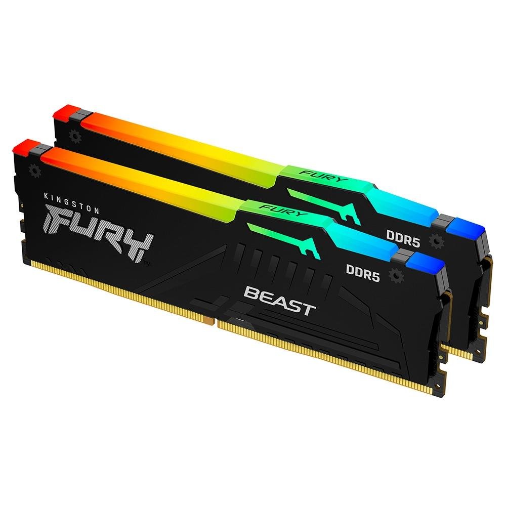 Memória RAM Kingston Fury Beast RGB, 64GB (2x32GB) - Fantasy