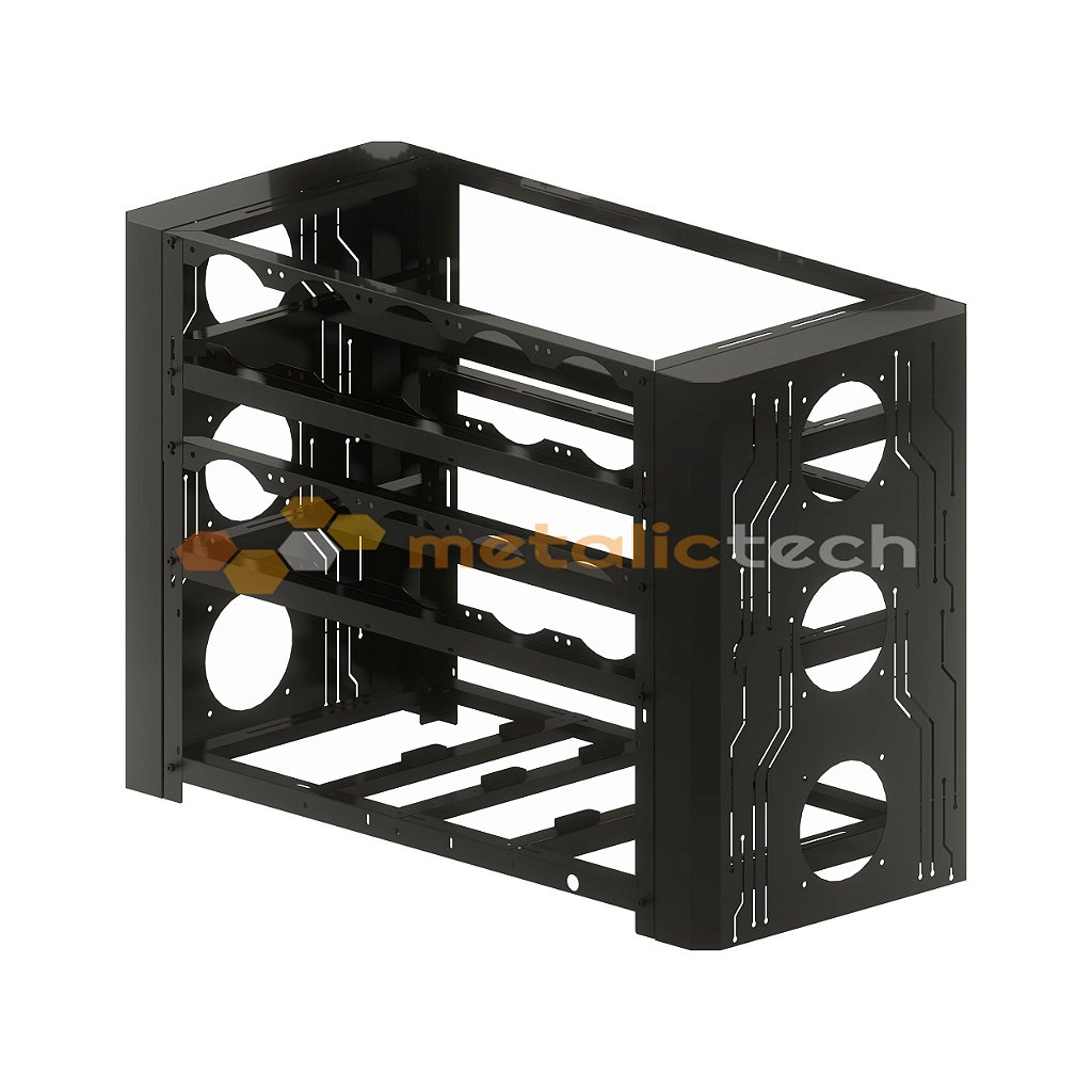 Estrutura Rig para 12 Gpus Ultimate Metalictech