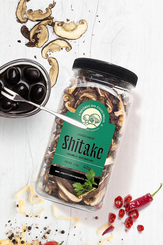 Shitake Desidratado 40g - Empório do Cogumelo cultivando sabores